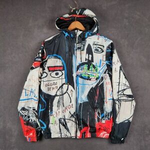 Jean Michel Basquiat Members Only Windbreaker Jacket Mens Small Graphic Art